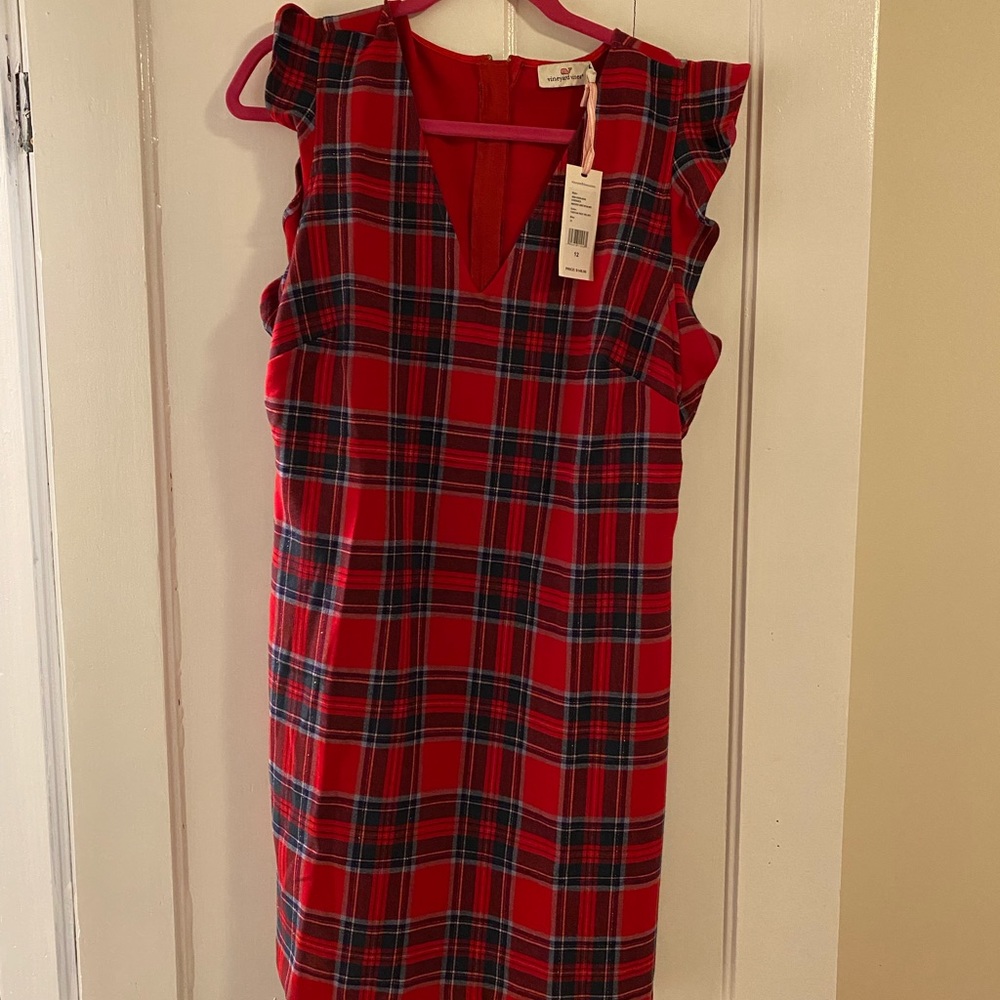 Vineyard Vines Nantucket Lurex Tartan Shift
